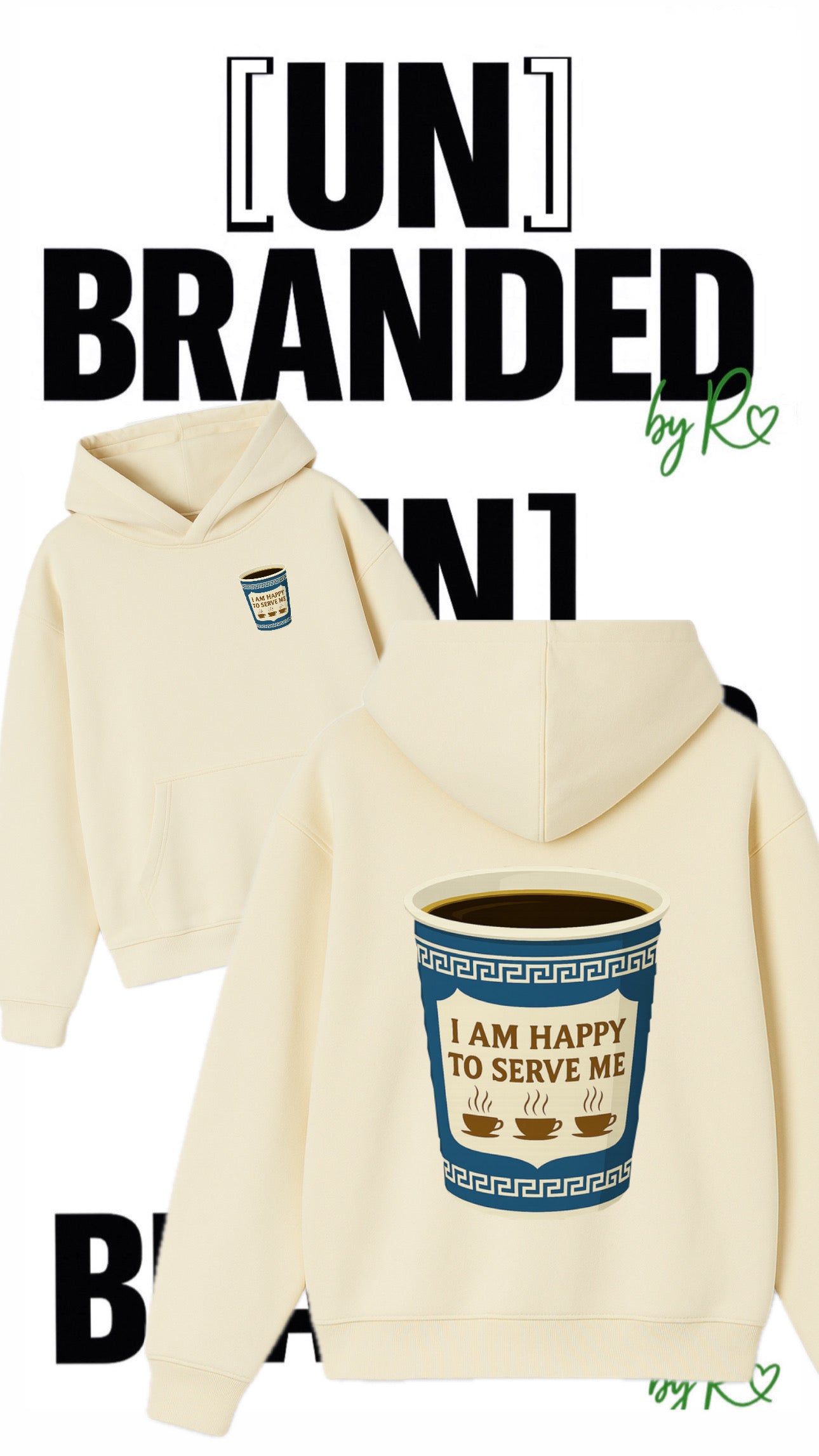 “HAPPY TO SERVE ME” CREAM SWEATSUIT
