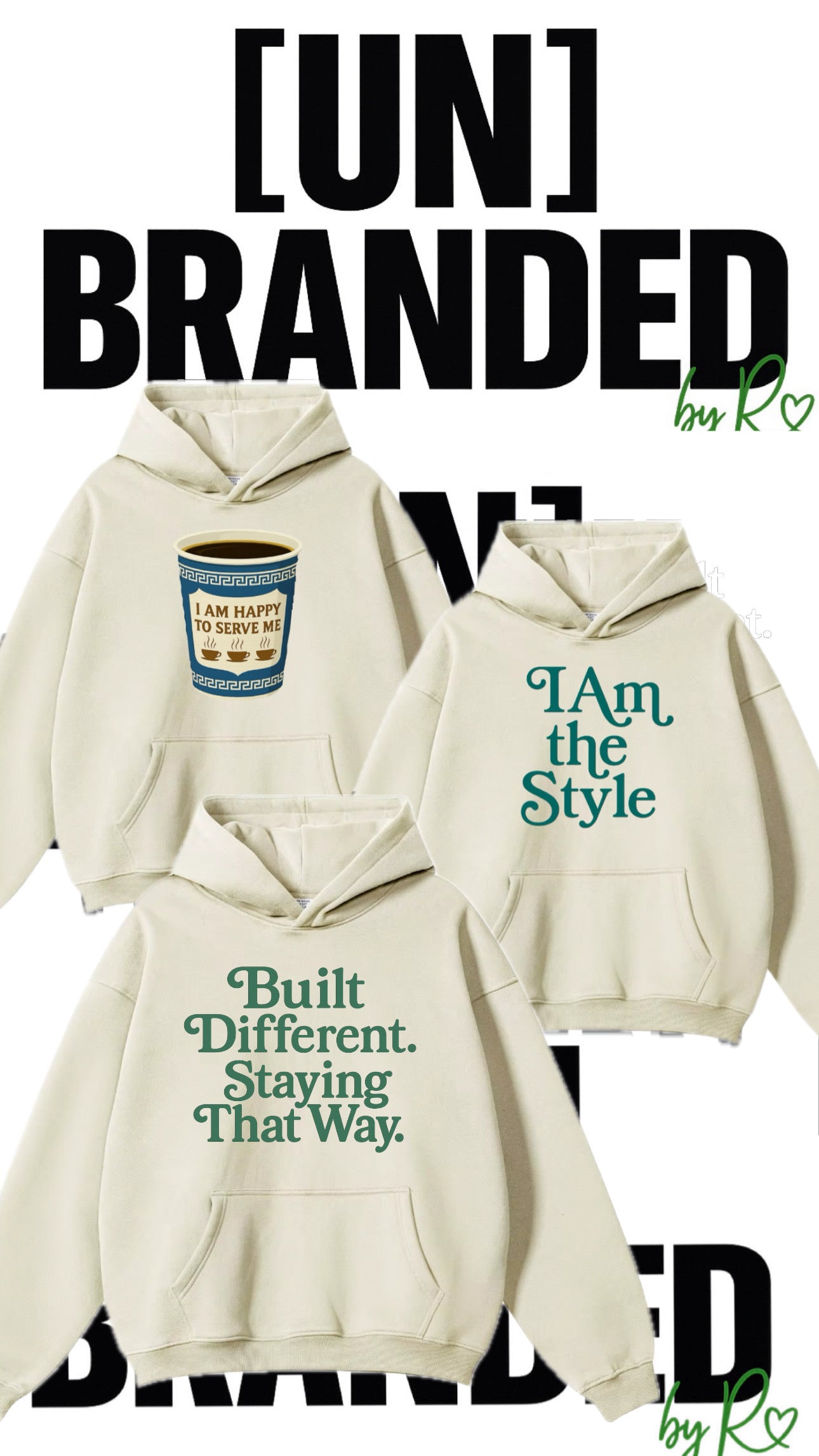 Happy to Serve Me - CREAM HEAVYWEIGHT HOODIE