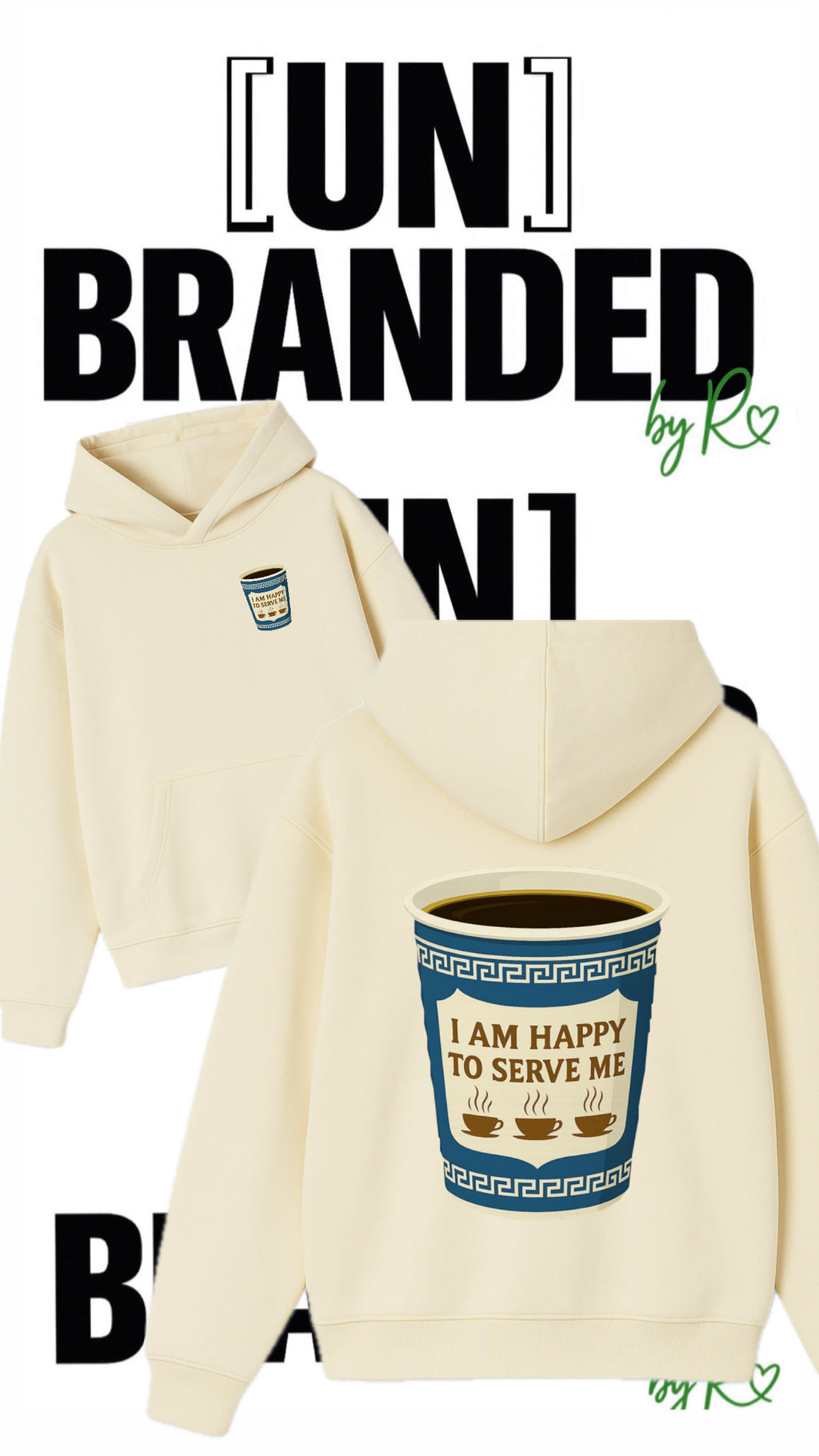 “HAPPY TO SERVE ME” CREAM SWEATSUIT