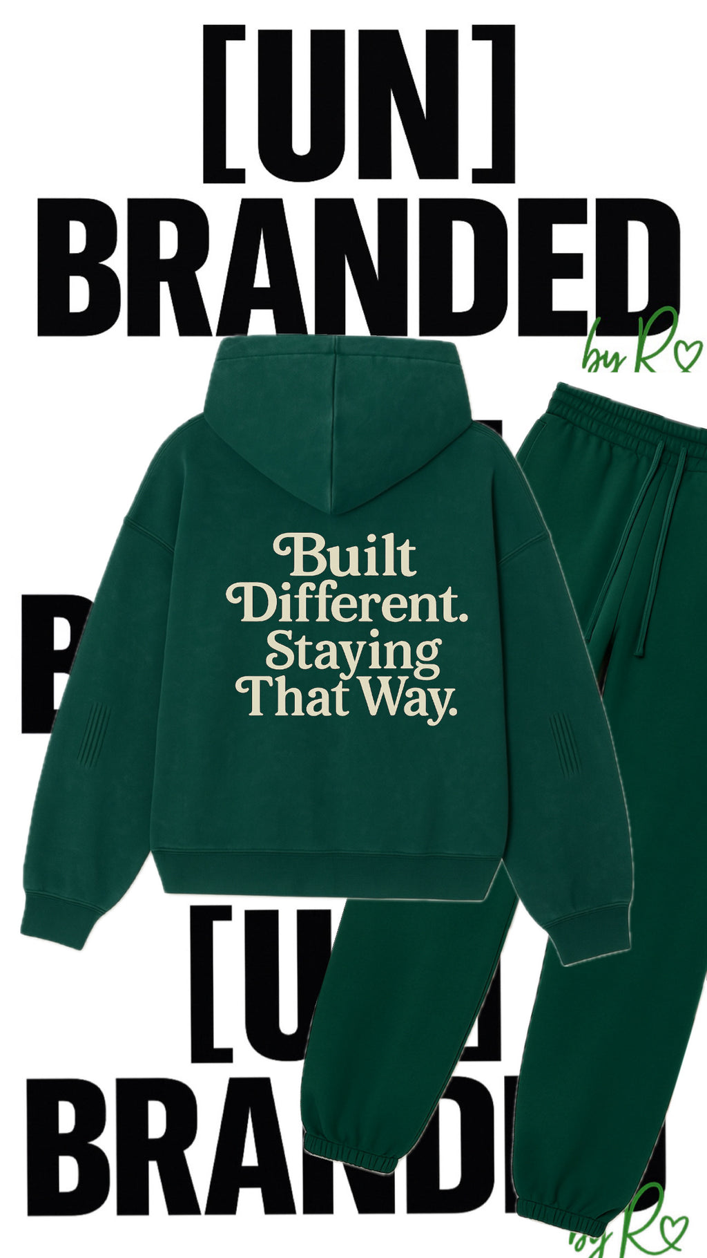 BUILT DIFFERENT EMERALD SWEATSUIT