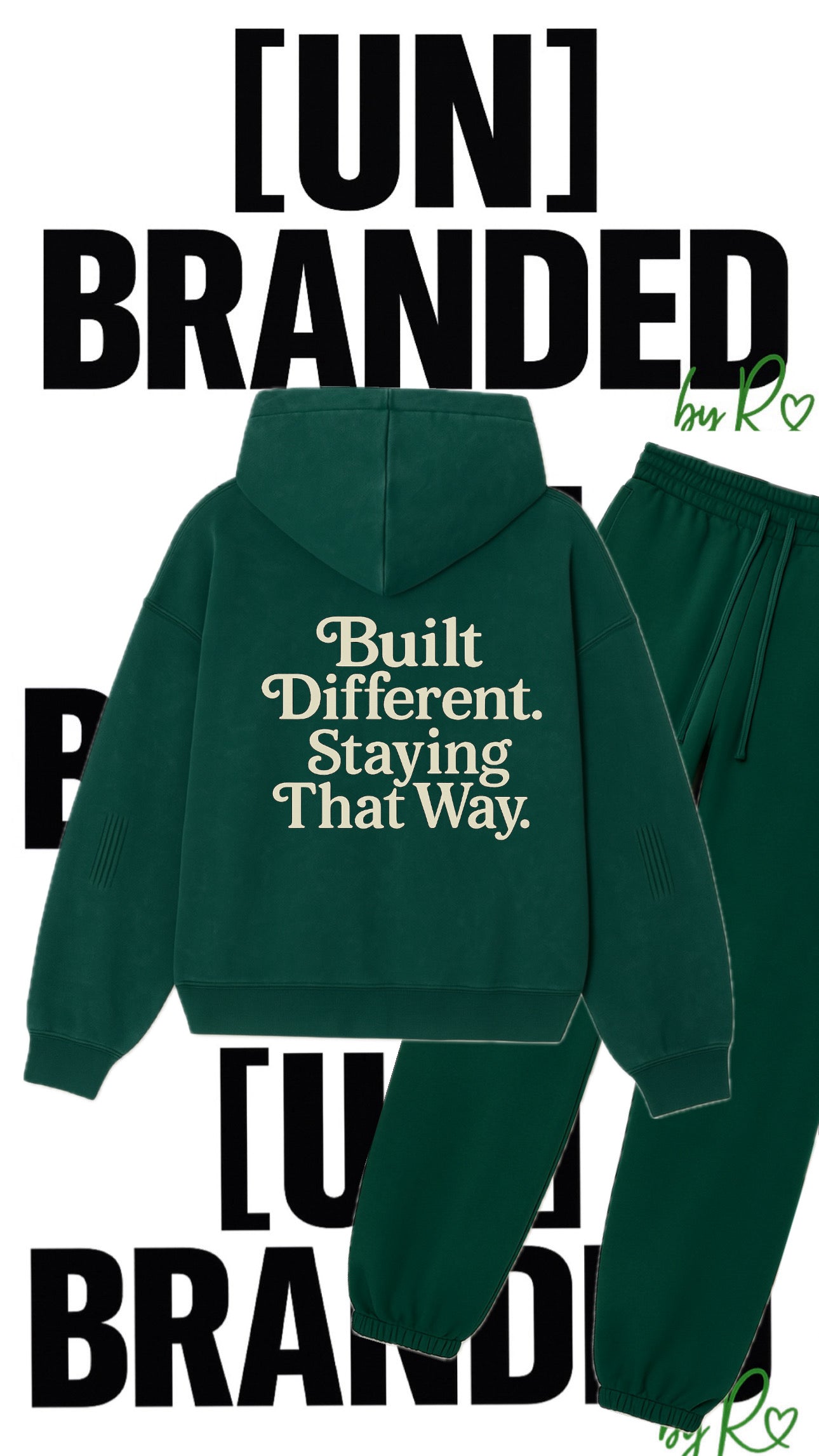 BUILT DIFFERENT EMERALD SWEATSUIT