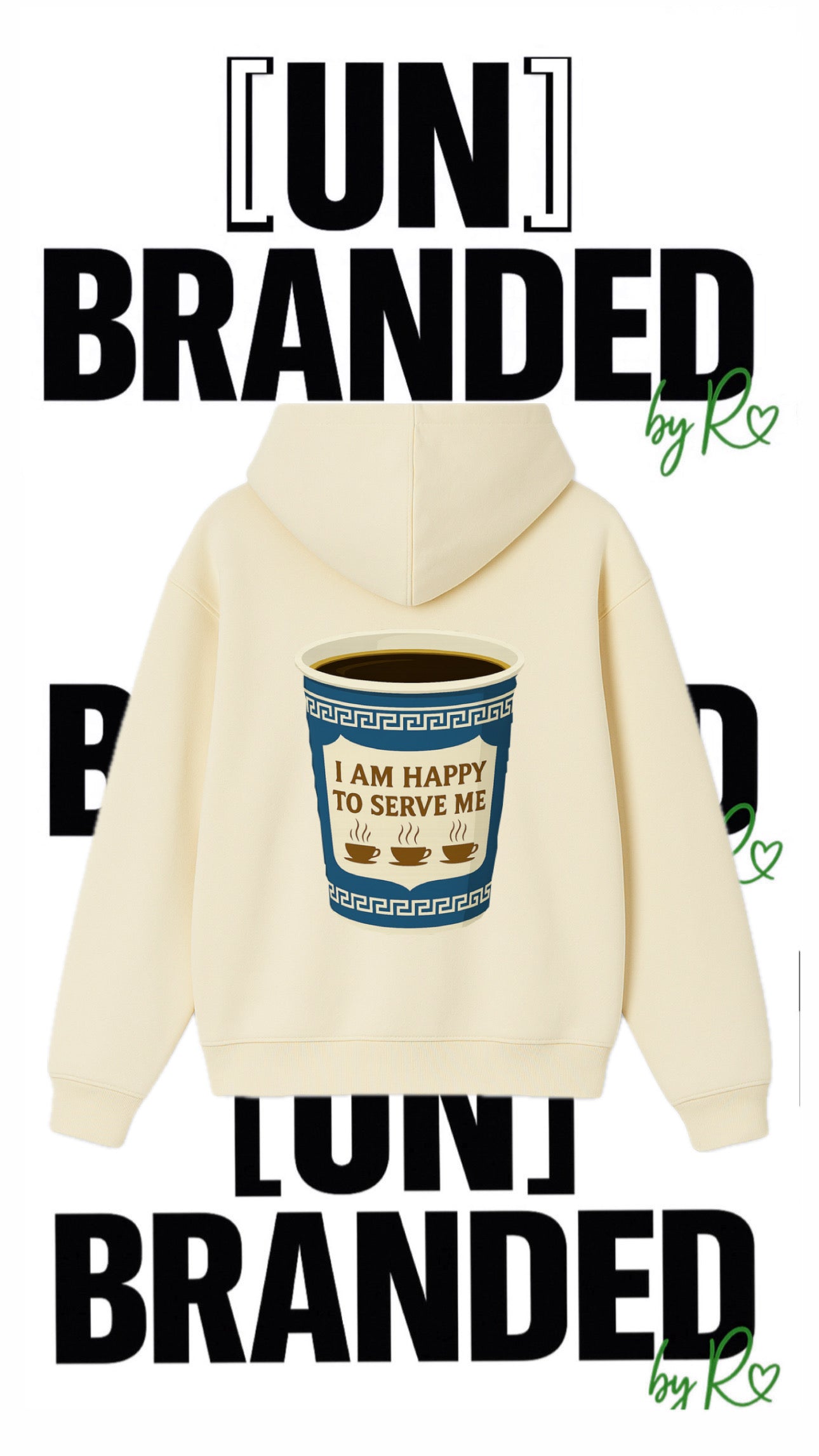 “HAPPY TO SERVE ME” CREAM SWEATSUIT