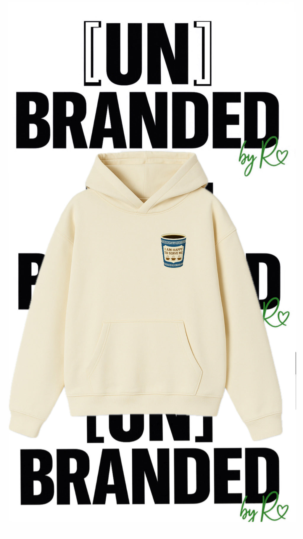 “HAPPY TO SERVE ME” CREAM SWEATSUIT