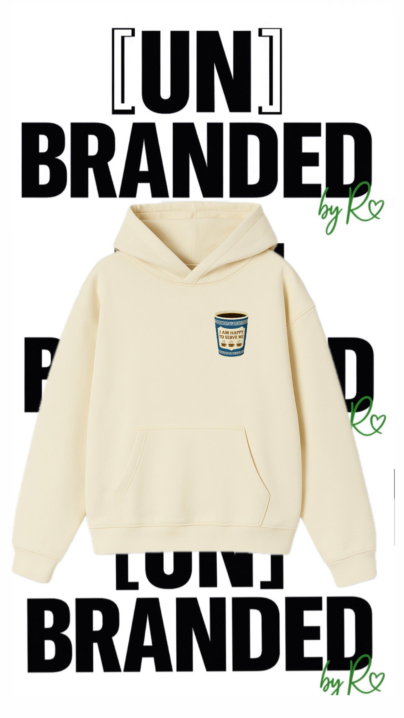 “HAPPY TO SERVE ME” CREAM SWEATSUIT